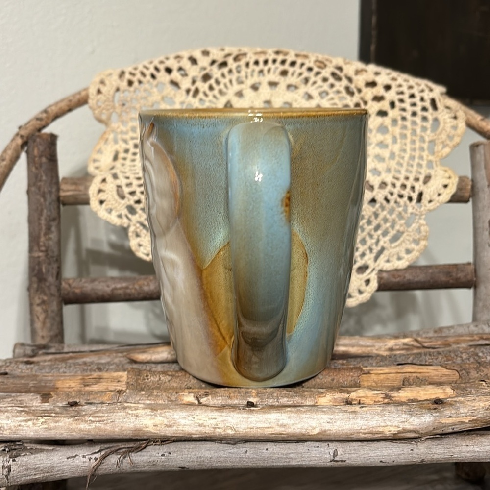 PRE OWNED GIBSON OWL COFFEE MUG EMBOSSED/TEXTURED CERAMIC - Picture 2 of 13